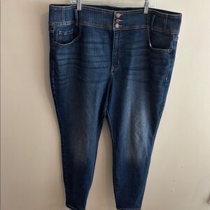 Lane Bryant size 24 high rise jeggings Dark Blue Denim Jeans